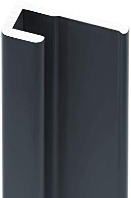 Schulte DecoDesign Profil Endprofil, 210 cm, Anthrazit, Verbindungsprofil für Duschrückwände und Wandverkleidung bis 3 mm, D1901621 677