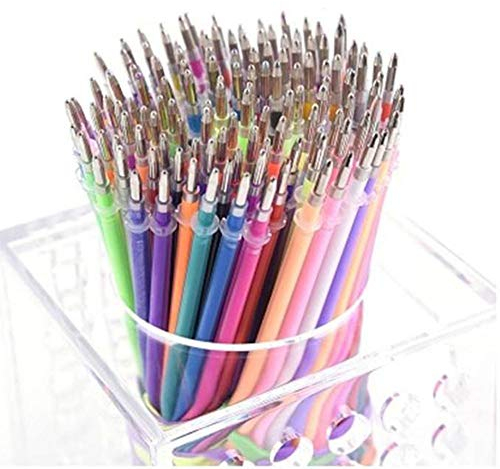 12/24/36/48/100 Stück Glitzer-Gelschreiberminen für Gelstifte, Textmarker, Metallic-, Neon-Stile, Farbgel-Tinte, ungiftig, 100 Stück