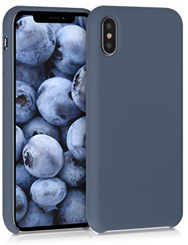 kwmobile Housse Compatible avec Apple iPhone X Coque - Housse de téléphone Protection Souple en TPU Silicone - Ardoise foncée