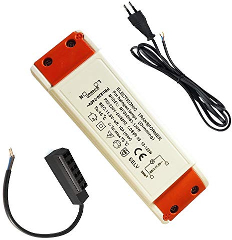 Elektronischer Halogen Transformator Leistungsbereich: 10 bis 120Watt Dimmbar 120Watt inkl. AMP Verteiler und 230V Zuleitung