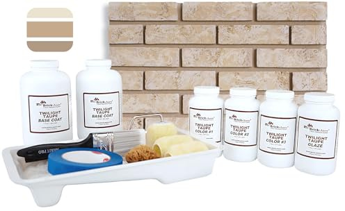 Brick-Anew Stone Fireplace Paint Kit (Twilight Taupe) - All-in-One Fireplace Painting Solution for a Stunning Fireplace Makeover, Not Your Boring White Paint or Chalk Paint!