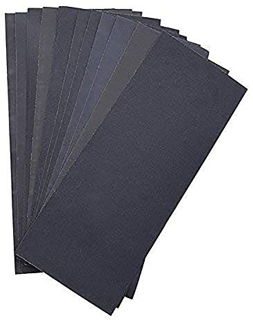 N-K Abrasive, dry, wet, waterproof sandpaper with a grain of 400/600/800/1000/1200/1500 for furniture, hobbies and DIY. Long-lasting