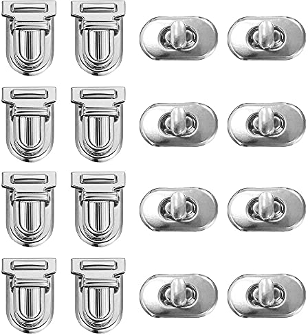 Trsnzul Geldbörsenschloss 16 Stück Twist Turn Lock Geldbörse Sperre Geldbörse Push Lock Steckschloss Verschluss Geldbörse für Brieftaschen Leder Handtaschen DIY Handwerk Kupplung