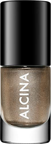 ALCINA Nail Color metal bronze - Einfaches und streifenfreies Auftragen dank des speziell geformten Pinsels - brillante, intensiv deckende und langanhaltende Nägel - Metallic-Ton - Chrome Nails