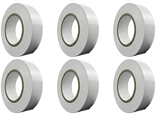 WOLFPACK LINEA PROFESIONAL PACK DE 6 UNIDADES - Cinta Aislante 20 m. x 19 mm. Blanca Uso doméstico