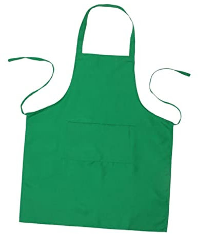 KICHOUSE Latzschürze Aus Polyester 60x70cm Grün Mit Großer Tasche Für Küche Restaurant Werkstatt