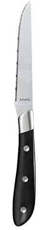 Achille - 6 couteaux steak Noir