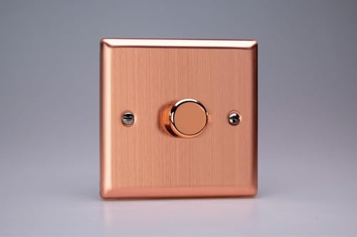 Varilight JYP401.BC V-Pro Dimmer, Urban Brushed Copper, 120w Max, 1-Gang, 2-Way