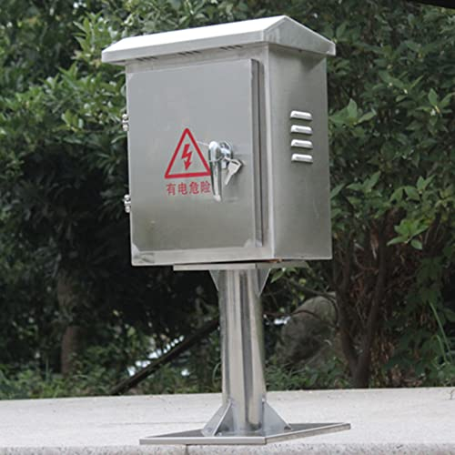 Summer Rainy Days Edelstahl Stromverteilerkasten, Metall-Anschlusskasten, Projektkasten, Solar-PV-Kombikasten, Kabelbox für Außenbereich, Wasserfest IP65, Silber