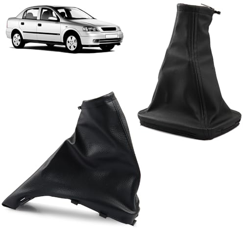 ROBUST Schaltsack & Handbremssack Schwarz Leder für Opel Astra G 578412 90437203 1998-2009