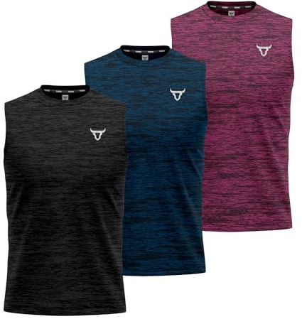 19 Pack Running Muscle Sleeveless Tank Top for Men Dry-Fit Workout Tops Shirts Training Bodybuilding Vests