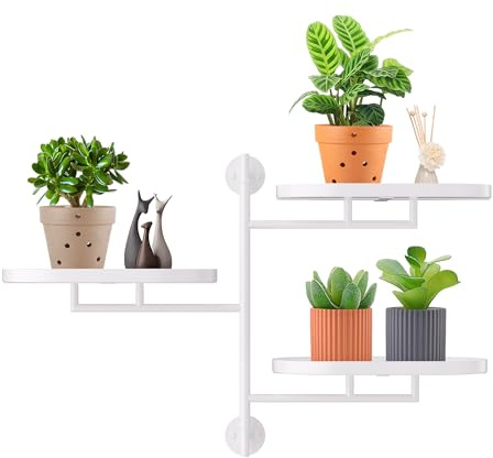 YFFSRJDJ Fenster-Pflanzenregal, Wandmontage, drehbarer Pflanzenhalter für den Innenbereich