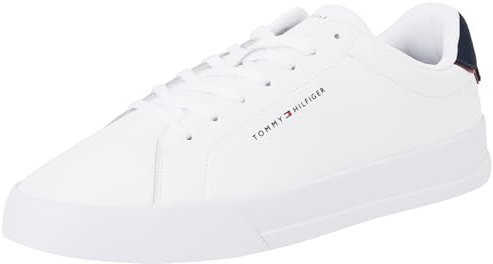 Tommy Hilfiger TH Court Lth Detail Ess Fm0fm05367, Sneaker Uomo, White (White/Desert Sky), 44 EU