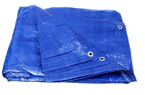 Najder Bâche 3x3m Standard Bleu 50g Bâche de Protection Tissée Multifonctionnelle Renforcée avec œillets en Aluminium pour Meubles de Jardin, Construction, Protection