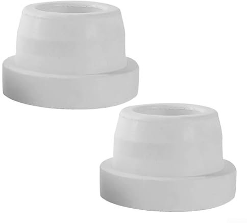 Protect your pool ladder with white rubber bumper, 1 9inch tubes compatible, 2 pack