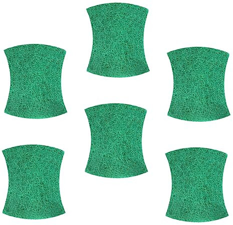 FRCOLOR 6 Pezzi Spugne Verde in Nailon per Pulizia Casa e Pentole, Pagliette Abrasive Multiuso ad Alta Assorbenza per Superfici e Piatti