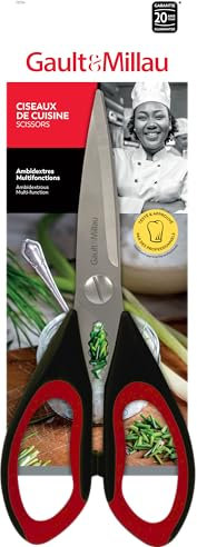 GAULT&MILLAU - Tijeras de cocina de acero inoxidable, versátiles y robustas, ideales para cortar carne y hierbas, juego de 1