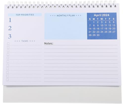 HOODANCOS Jahreskalender 2024 Reichhaltiger Inhalt Leicht Zu Sehende Monate Und Wochentage Büro-tischkalender