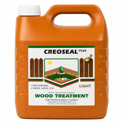 Creoseal Creosote Substitute Light Brown – 4 Litre | Oil-Based Wood Treatment for Fences, Sheds & Outdoor Timber | Safe, Long-Lasting Protection with Traditional Creosote Finish
