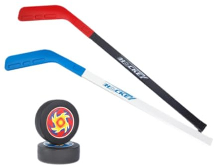 Kinderhockeyschläger Set mit 2 Schlägern Und 2 Bällen Hockeyschläger Kinder Aus Hochwertigem PP Material Leicht Und für Sportliche Aktivitäten Im Innen Und Außenber Hockey Training Gear Sport