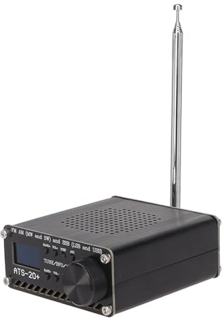 BONKZEBU Tragbares Full -Band -Radio, ATS 20+ Radio Receiver Hochempfindlichkeit Weltband Digitaler Empfänger mit Großen Tuning -Knopfs, Geeignet für Camping Im Freien, Zuhause