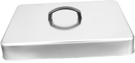 UPKOCH Cubierta de Comida para Plancha, Tapa Metálica para Cocinar al Vapor, Hot Plate Rectangular de Acero Inoxidable, Resistente al Calor, Cocina y Exterior