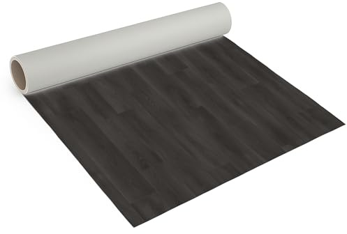 Internethandel Pfordt CV Bodenbelag Holz Admiral Braun, 200x200 cm, pflegeleichter PVC Vinylboden, Meterware für Küche und Wohnzimmer