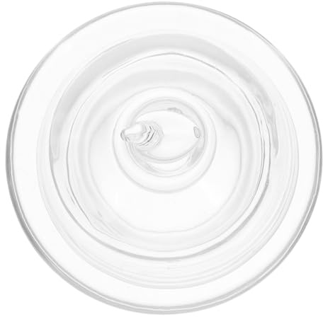 DOITOOL Multifunctional Glass Ink Holder with Airtight Dome Lid for Calligraphy and Candy Storage Transparent Decorative Glass Dish with Bird Cover Traditional Japanese Ink Palette
