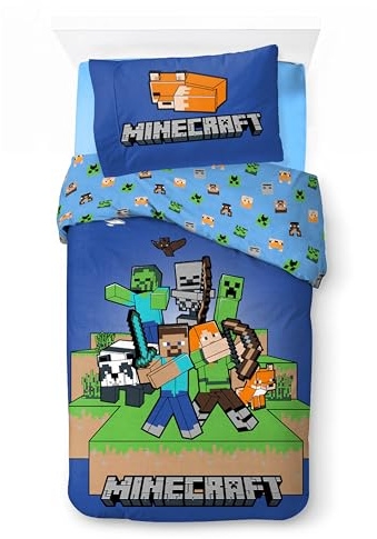 Minecraft Ready to Survive Funda Nórdica Cama 90 140x200 + Funda Almohada