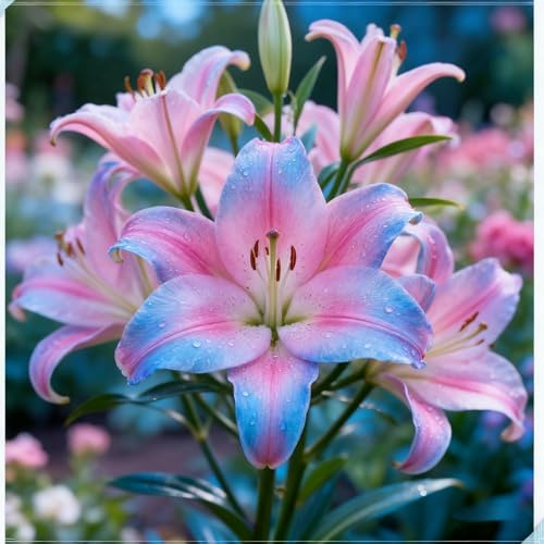 Lirio, Rizomi Lirio Resistenti, Rizomi Perenni Giardino, Piantagioni Lirio Rari Giardino Elegante Esposizione-10 rizomi-e