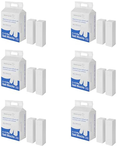 Small Format Block Salt for Water Softeners, Compatible with All Softeners Using Curved Salt 2.15kg Blocks 47% lighter compared to 4kg Salt Blocks, Suitable for All Block Salt Water Softeners (6)