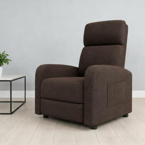 Relaxsessel mit Liegefunktion aus Leinen, Verstellbarer Fernsehsessel | Leinenbezug, Verstellbar, Polsterung, Wohnzimmer, Schlafzimmer, Heimkino