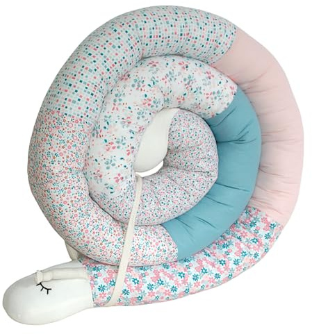 Bettschlange/Bettschnecke XXL (Motiv Maritim) Länge 250cm **personalisierbar**Seitenschläferkissen, Stillkissen (Blumen)