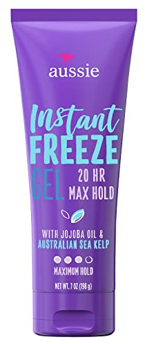 Aussie Instant Freeze Hair Gel with Jojoba Oil & Sea Kelp, 7 Ounce