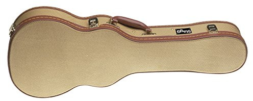 Stagg GCX-UKT Tweed Deluxe Hard Case für Tenor-Ukulele – Gold