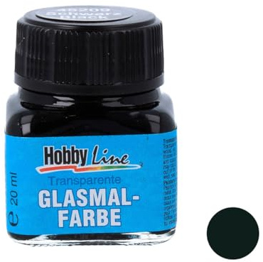 Kreul NEU Kunstharz Glasfarbe 20ml Schwarz deckend