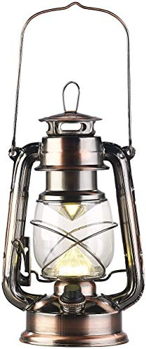 Lunartec Lampe-tempête LED à intensité Variable 200 LM / 3000 K/Coloris br...