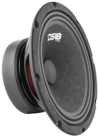 DS18 PRO-GM8.4 - Altoparlante da 20,3 cm, medio livello, cestello in acciaio nero, 580 W max, 190 W RMS, 4 Ohm, altoparlanti audio di qualità premium per sistema audio stereo auto o camion (1