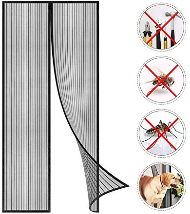 SYC Fliegengitter Tür,fliegengitter balkontür,Insektenschutz Magnet Fliegenvorhang - Kinderleichte Klebemontage Ohne Bohren für Wohnzimmer Balkontür Terrassentür