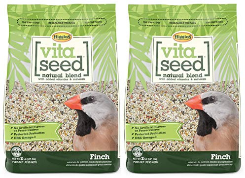 Higgins 2 Pack of Vita Seed Natural Blend Finch Food, 2 Pounds Each