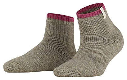 FALKE Damen Socken Cosy Plush W Sso Alpakawolle gemustert 1 Paar, Braun Nut Melange 4770, 35-38