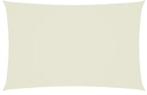 vidaXL Sonnensegel Wasserfest Sonnenschutz Windschutz Sonnendach UV Schutz Garten Terrasse Balkon Oxford-Gewebe Rechteckig 2,5x5m Creme