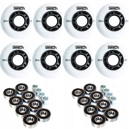 Switch Boards Ruedas para patinar (8 unidades, 68 mm, 88 A, con rodamientos ABEC 9, en línea)