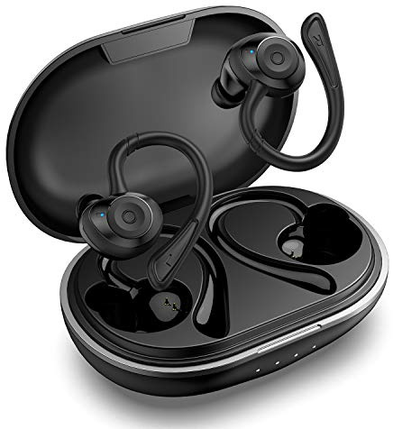 Earphones Wireless Bluetooth 5.0 Sports In-Ear Headphones IPX7 Waterproof 36H Playtime Stereo Sound Auto On/Off/Pairing for Gym Fitness