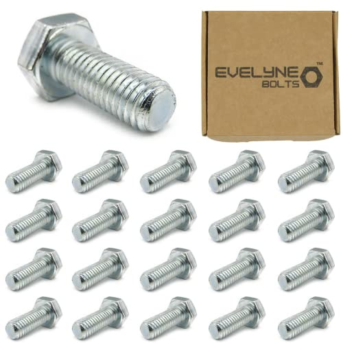 M10 Bolzen (10 mm x 25 mm) Sechskantschraube, Vollgewindeschraube, Stahl (20 Stück)