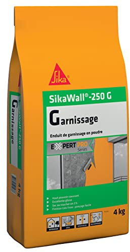SIKA - Enduit de garnissage en poudre - SikaWall-250 G - Blanc - 4kg | Nivellement de surface irrégulière - Mur et plafond intérieur - Haute adhérence
