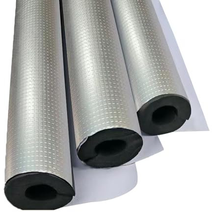 Isolierschlauch Rohrisolierung Gummi Rohr Lagging Schaumstoffrohre Aluminiumfolie Heizungsrohre ID 22mm 48mm 60mm Wasserdicht Isolierung Rohr Für Wasserleitung Freien ( Size : ID76mmxT20mmxL0.95m )