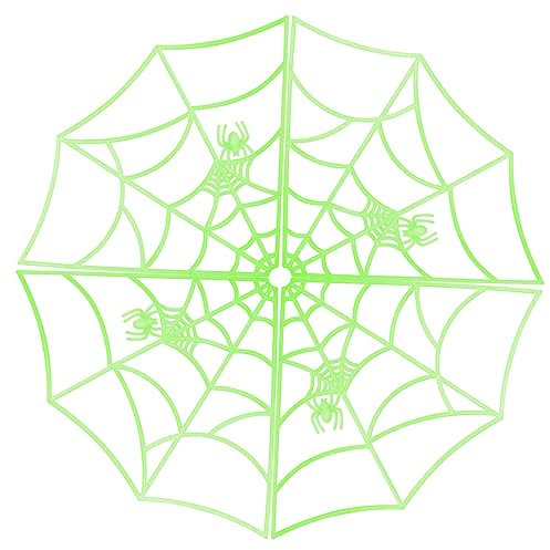 ibasenice Spinnennetz Für Halloween Leuchtet Im Dunkeln 62 cm Durchmesser Ideal Für