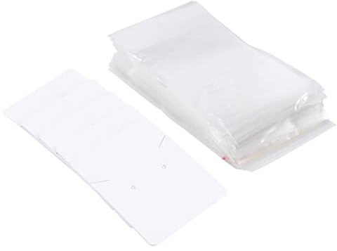 TEHAUX 100stücke Roségold-gedruckte Schmuckkarten Aus Starkem Spezialpapier Mit OPP-beuteln Schmuckverpackung Für Halsketten Und Ohrringe Robust Und Praktisch Für Schmuckgeschäfte Und DIY