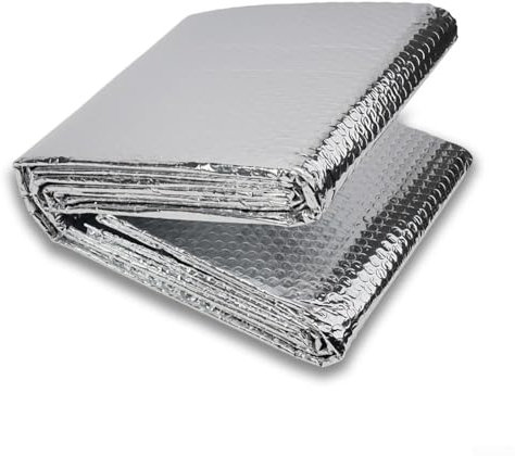 Radiator Insulation Foil, 5m x 60cm, Double Sided Aluminum Bubble Sheet, Heat Reflector Energy Saving, Noise, Reduction Install, For Efficiency(Without stickers)